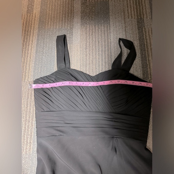 Knee Length Little Black Dress (LBD) Fit and Flare - Thick Straps - Picture 6 of 8